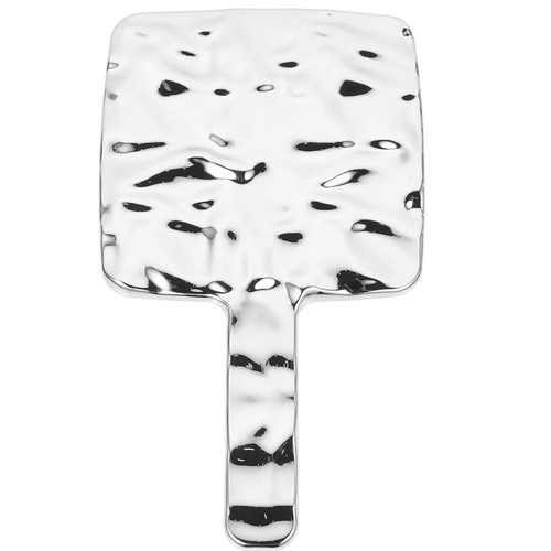 Durable silver hand mirror - silver,