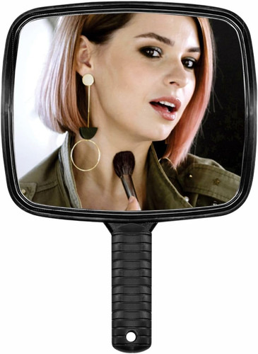 Hand mirror shaving salon - hand,