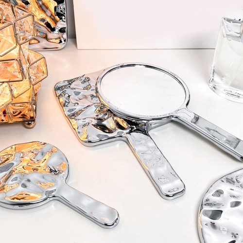 Hand mirror with - mirror, handle