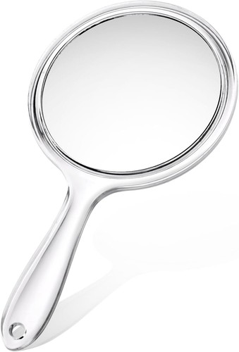 Small hand mirror with handle - hand,