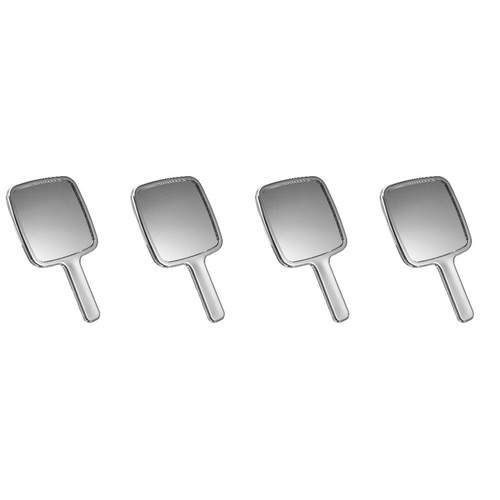 Silver handheld mirror with - silver,