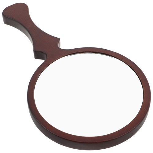 Wood handle mirror compact - handle,