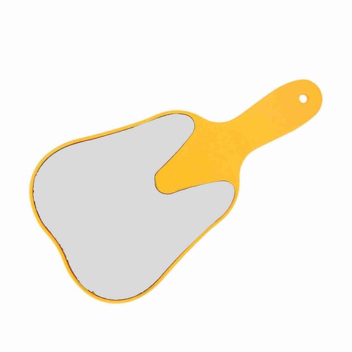 Hand mirror with - (yellow),