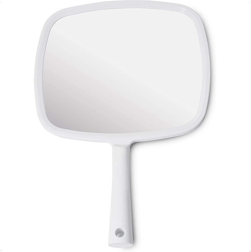 Hand held mirror with - hand,