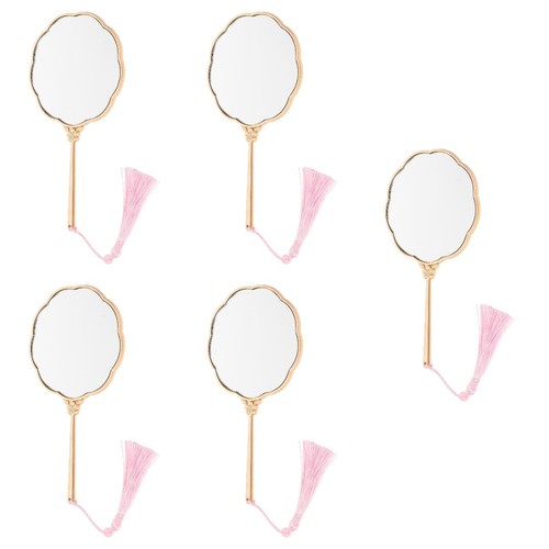 Decorative golden hand mirror - decorative,