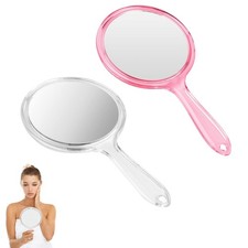 2PCS Double-Sided Hand Mirror
