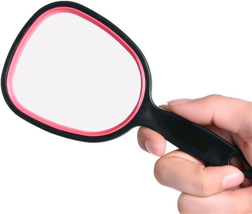 Small handheld mirror with - handheld,