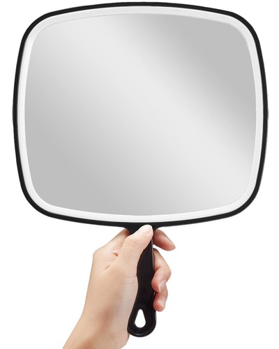 Omiro hand mirror - mirror, black