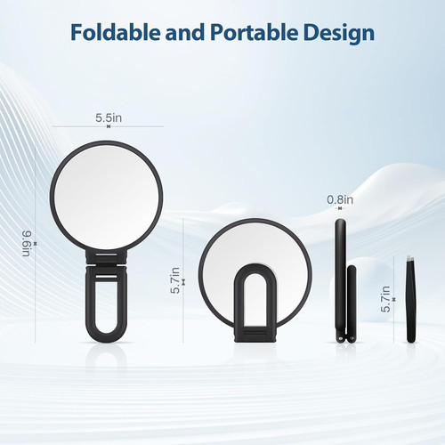 Magnifying mirror hand with - magnifying,