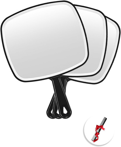 Hand mirror extra large black - large,