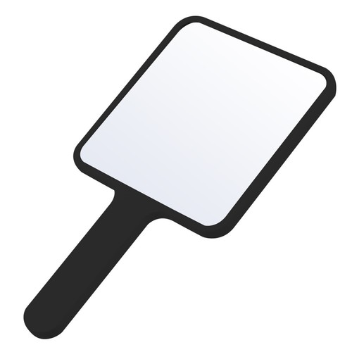 Cosmetic mirror with handle - mirror,