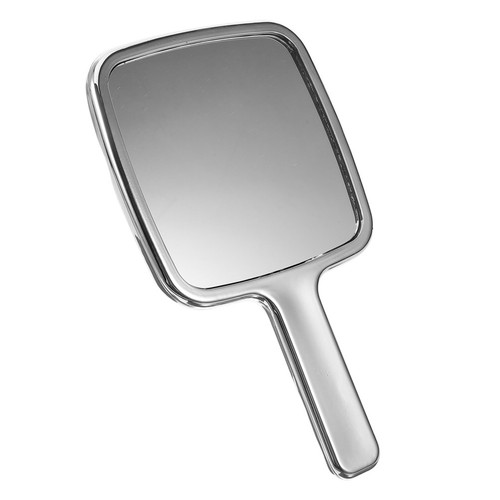 Durable silver hand mirror - silver,