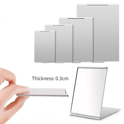 Aluminum folding mirror pocket - aluminum,